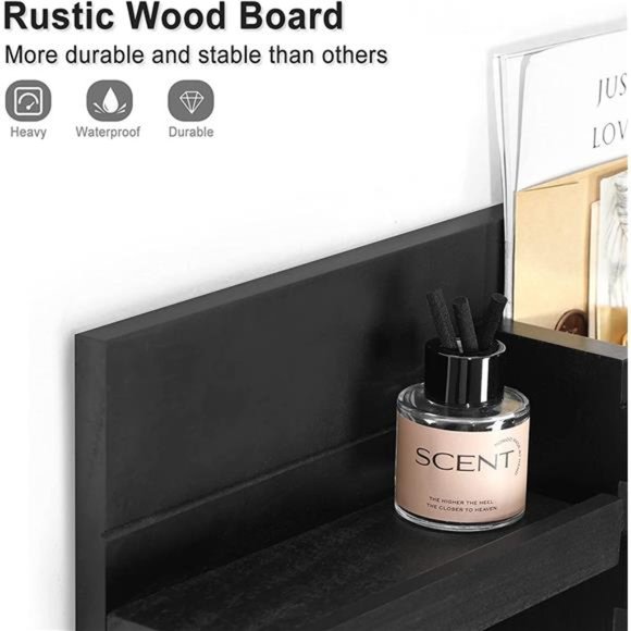 Mail Organizer for Wall Mount–Key Holder with Shelf Includes Letter Holder&Hooks - Picture 2 of 7